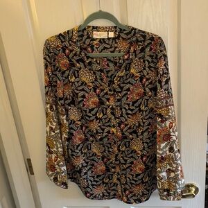KIM GRAVEL | Belle by Kim Gravel Floral boho blouse, size M - EUC